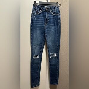 Forever 21 Blue Denim Jeans High Rise Skinny Size 24